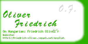 oliver friedrich business card